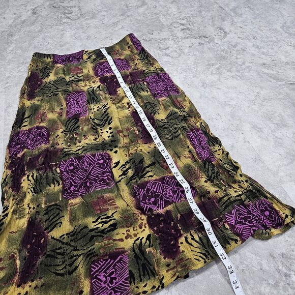 Dressbarn‎ Women Skirt Large Multicolor Geometric Midi Boho - Picture 4 of 9